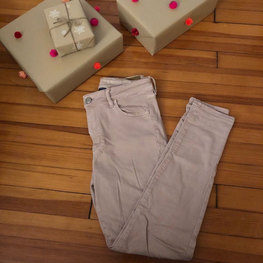 American Eagle light pink high-rise jegging 10